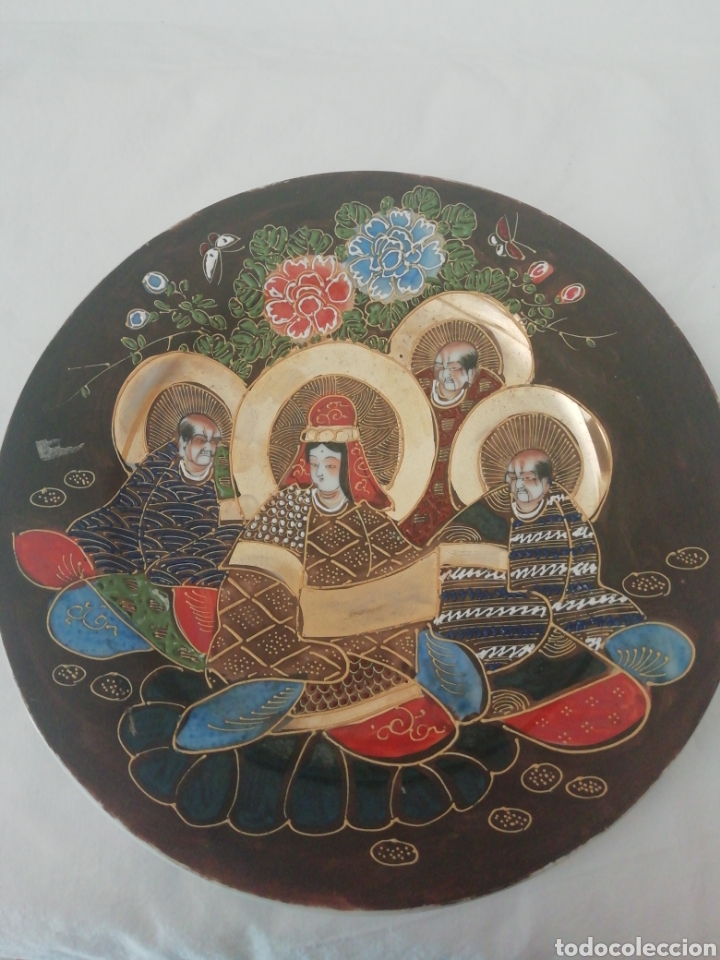 Antig&uuml;edades: Plato porcelana Satsuma - Foto 2