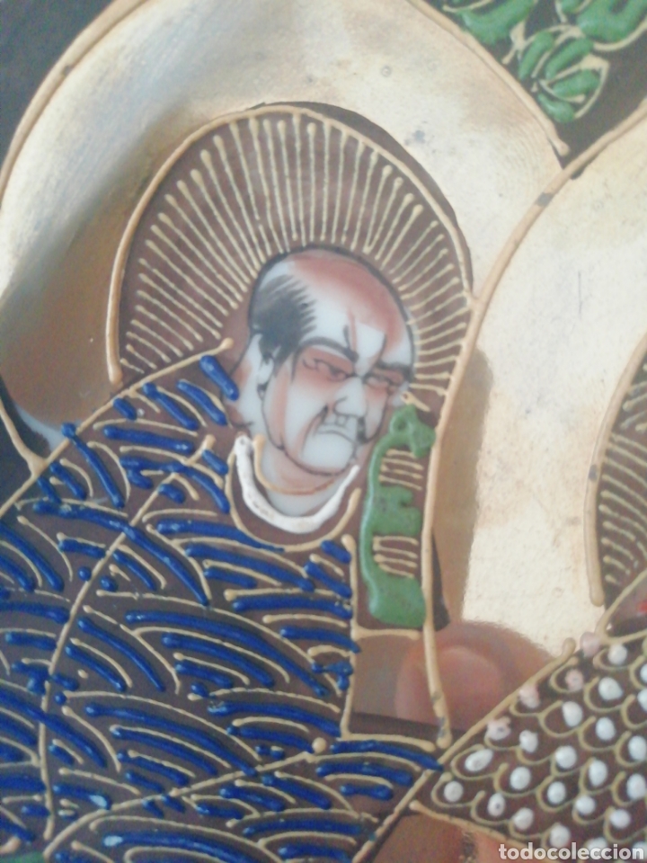 Antig&uuml;edades: Plato porcelana Satsuma - Foto 4