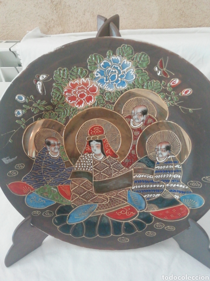 Antig&uuml;edades: Plato porcelana Satsuma - Foto 1