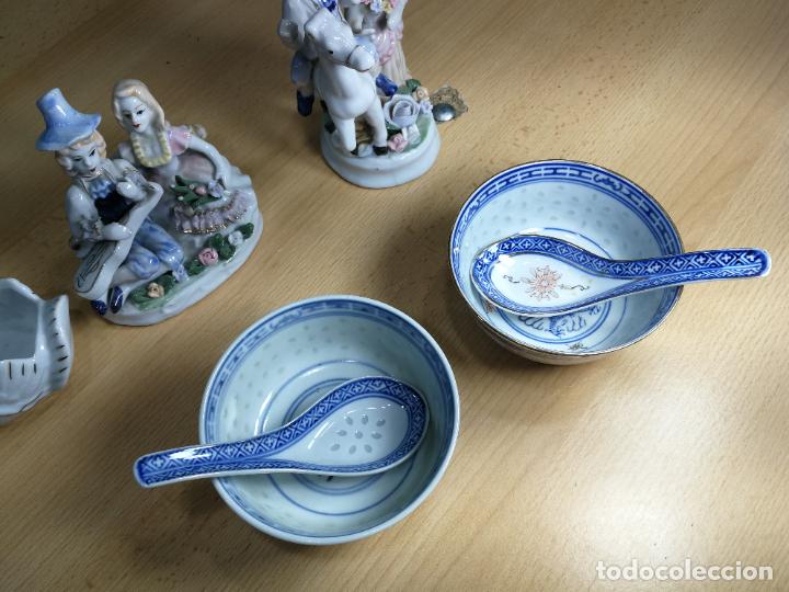 Antigüedades: Lote de piezas de porcelana china, anitugas, muy preiosisimas y bonitas, cuencos, cucharas y figuras - Foto 3 - 243014140