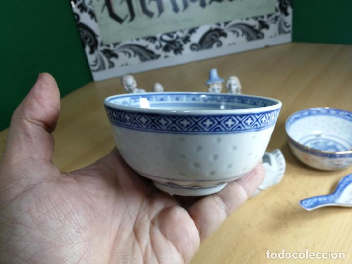 Antigüedades: Lote de piezas de porcelana china, anitugas, muy preiosisimas y bonitas, cuencos, cucharas y figuras - Foto 14 - 243014140