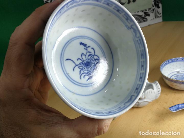 Antigüedades: Lote de piezas de porcelana china, anitugas, muy preiosisimas y bonitas, cuencos, cucharas y figuras - Foto 16 - 243014140
