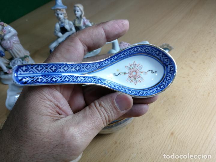 Antigüedades: Lote de piezas de porcelana china, anitugas, muy preiosisimas y bonitas, cuencos, cucharas y figuras - Foto 39 - 243014140