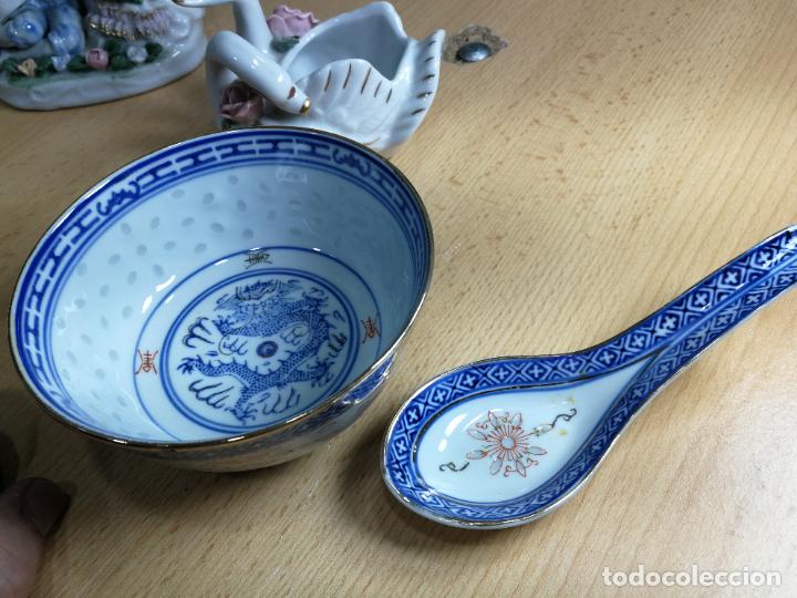 Antigüedades: Lote de piezas de porcelana china, anitugas, muy preiosisimas y bonitas, cuencos, cucharas y figuras - Foto 46 - 243014140