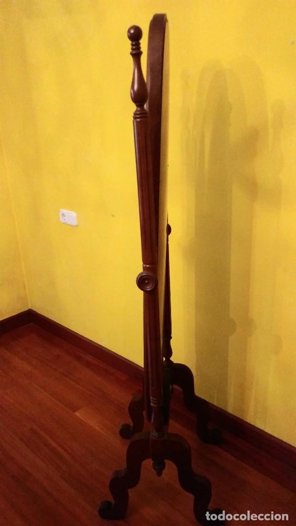 Antig&uuml;edades: ESPEJO DE PIE EN MADERA - Foto 4