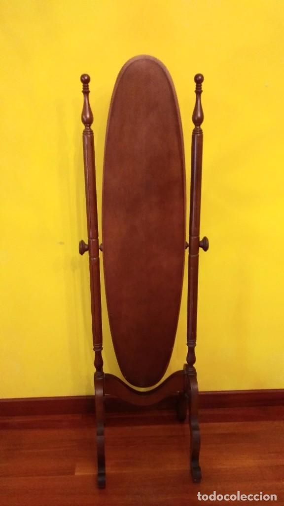 Antig&uuml;edades: ESPEJO DE PIE EN MADERA - Foto 5