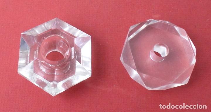 Antig&uuml;edades: 2 piezas de cristal de l&aacute;mpara - Foto 2