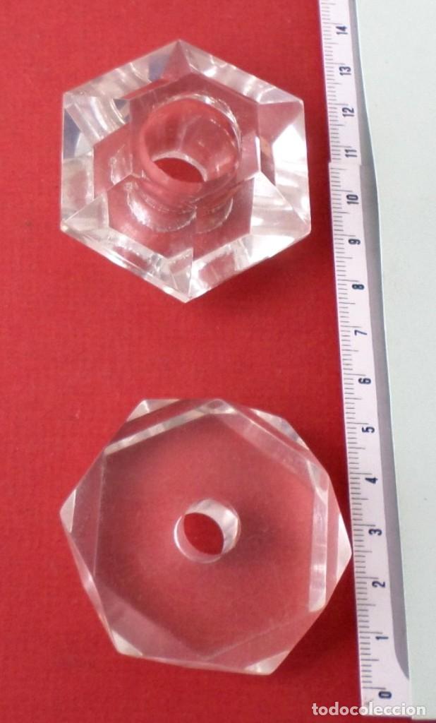 Antig&uuml;edades: 2 piezas de cristal de l&aacute;mpara - Foto 4