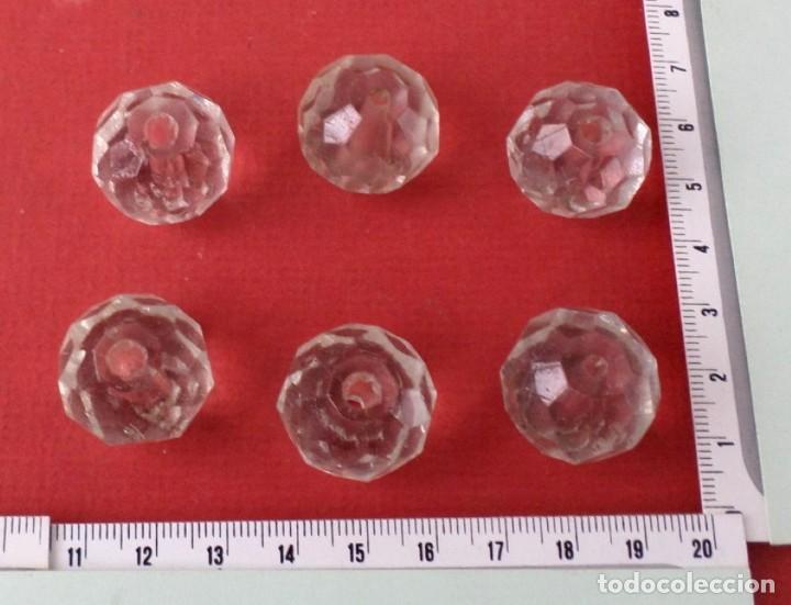 Antig&uuml;edades: 6 piezas de cristal de l&aacute;mpara - Foto 1