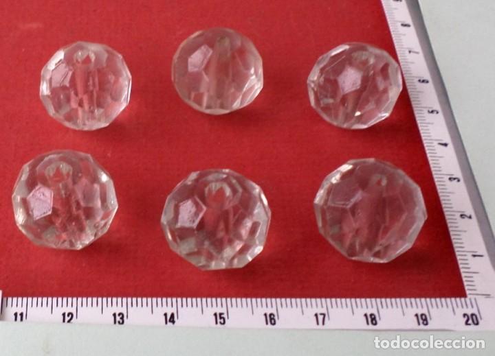 Antig&uuml;edades: 6 piezas de cristal de l&aacute;mpara - Foto 2