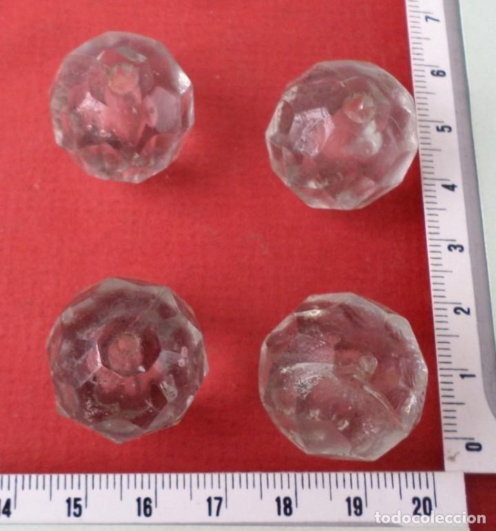 Antig&uuml;edades: 4 piezas de cristal de l&aacute;mpara - Foto 1