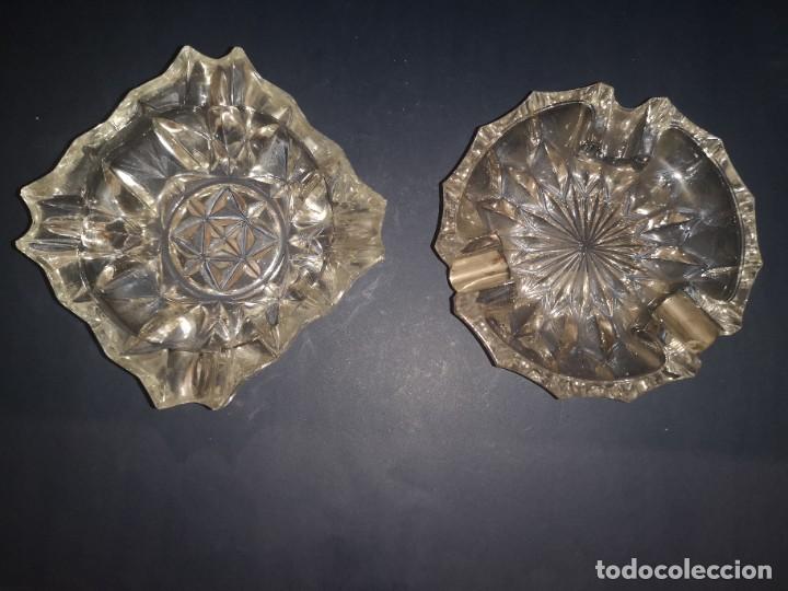 Antig&uuml;edades: Ceniceros de cristal tallado - Foto 1
