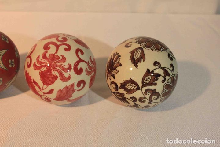 Antig&uuml;edades: SET 6 BOLAS DECORACION CERAMICA &nbsp;&nbsp;&nbsp;&nbsp;&nbsp;&nbsp; - Foto 3
