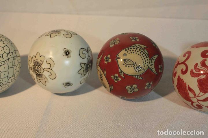 Antig&uuml;edades: SET 6 BOLAS DECORACION CERAMICA &nbsp;&nbsp;&nbsp;&nbsp;&nbsp;&nbsp; - Foto 4