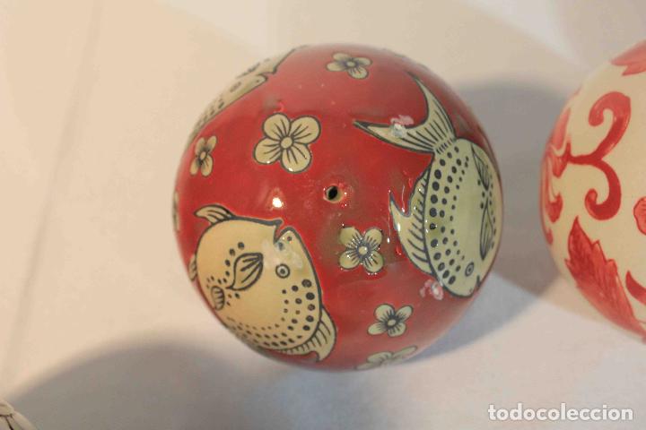 Antig&uuml;edades: SET 6 BOLAS DECORACION CERAMICA &nbsp;&nbsp;&nbsp;&nbsp;&nbsp;&nbsp; - Foto 9
