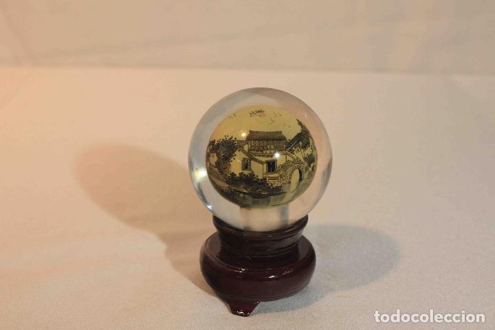 Antig&uuml;edades: BOLA CRISTAL PINTADA INTERIOR 11 &nbsp;&nbsp;&nbsp;&nbsp;&nbsp; - Foto 2