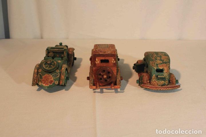 Antig&uuml;edades: SET 3 MAQUETAS AUTOS MADERA - Foto 7