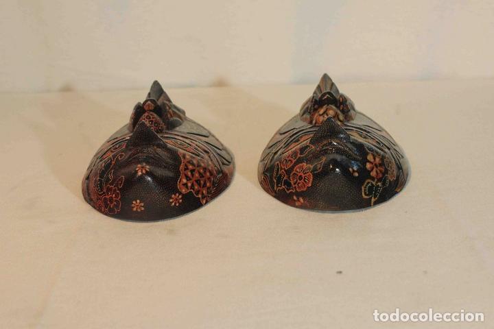 Antig&uuml;edades: SET DOS MASCARAS MADERA POLICORM 19cm - Foto 2