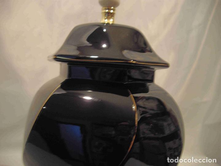 Antig&uuml;edades: LAMPARA PORCELANA NEGRA - Foto 3