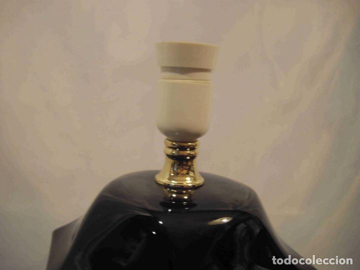 Antig&uuml;edades: LAMPARA PORCELANA NEGRA - Foto 4