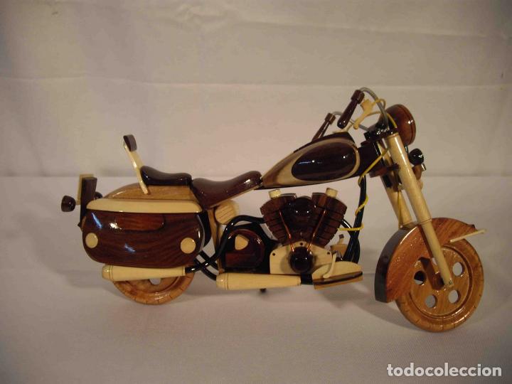 Antig&uuml;edades: FIGURA MADERA MOTO 19 - Foto 4