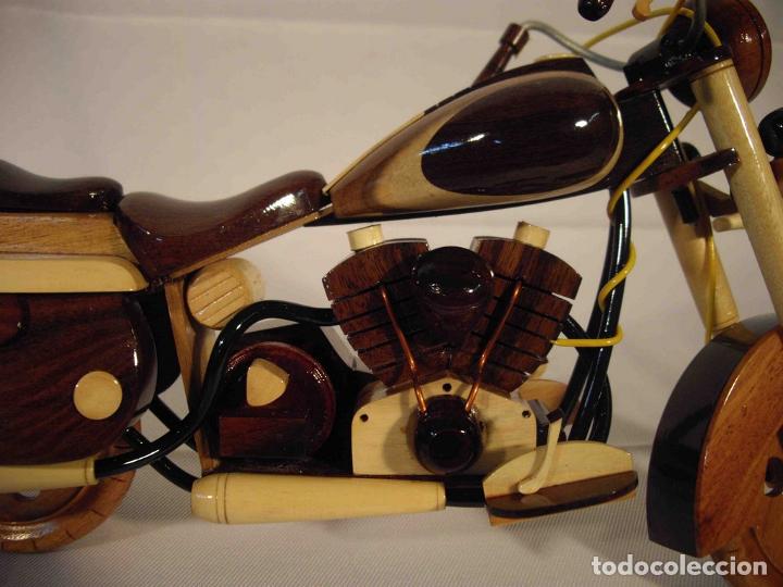 Antig&uuml;edades: FIGURA MADERA MOTO 19 - Foto 5