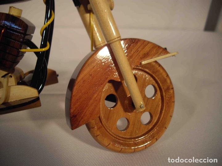 Antig&uuml;edades: FIGURA MADERA MOTO 19 - Foto 6