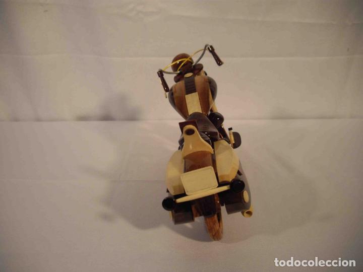 Antig&uuml;edades: FIGURA MADERA MOTO 19 - Foto 7
