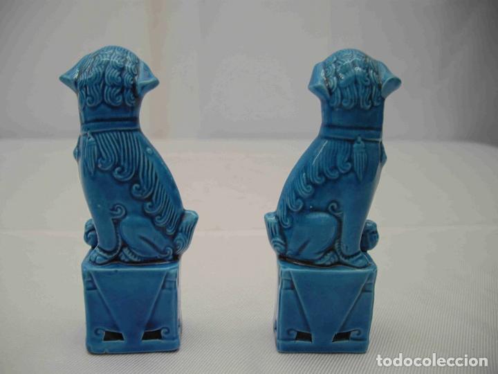 Antig&uuml;edades: PAREJA DRAGONES AZUL TURQUESA - Foto 3
