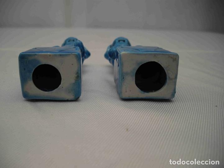 Antig&uuml;edades: PAREJA DRAGONES AZUL TURQUESA - Foto 5
