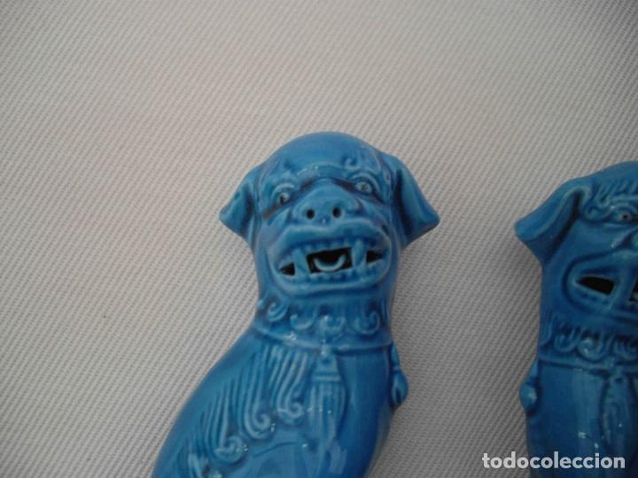 Antig&uuml;edades: PAREJA DRAGONES AZUL TURQUESA - Foto 7