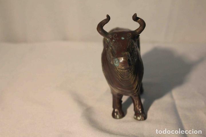 Antig&uuml;edades: FIGURA BUEY METAL - Foto 5