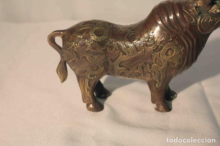 Antig&uuml;edades: FIGURA BUEY METAL - Foto 6
