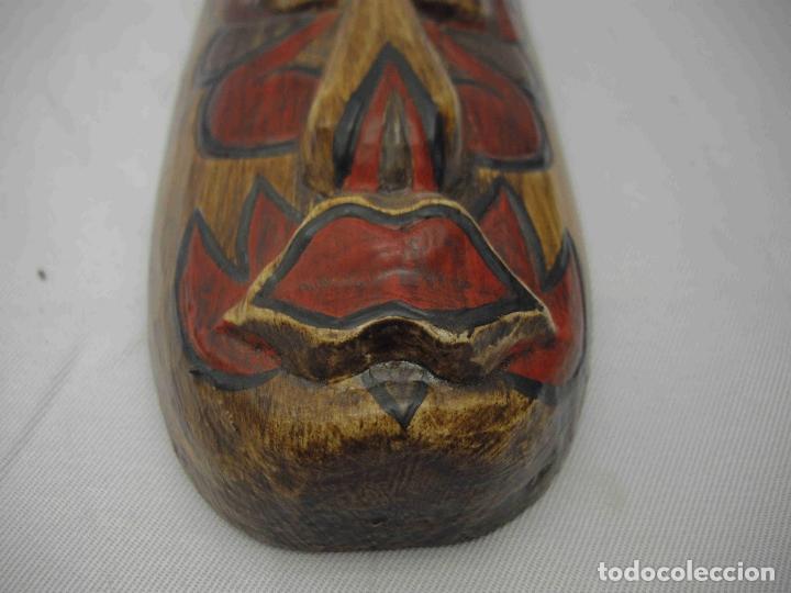 Antig&uuml;edades: MASCARA MADERA ROJO - Foto 2