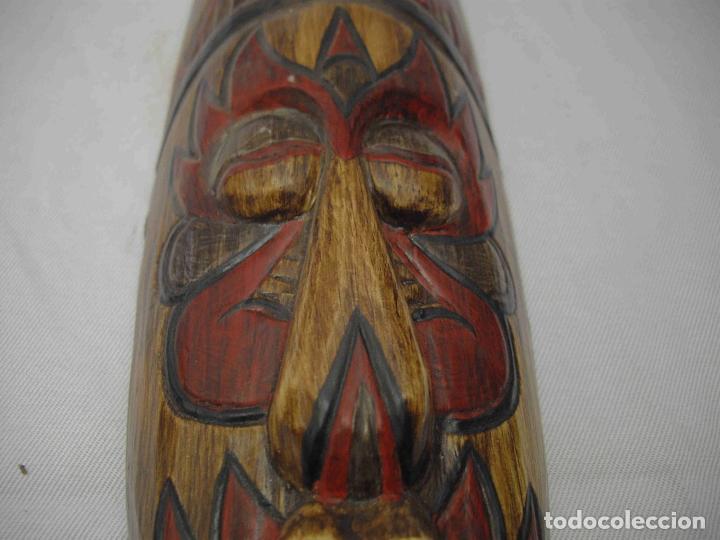 Antig&uuml;edades: MASCARA MADERA ROJO - Foto 3