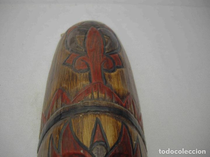 Antig&uuml;edades: MASCARA MADERA ROJO - Foto 4