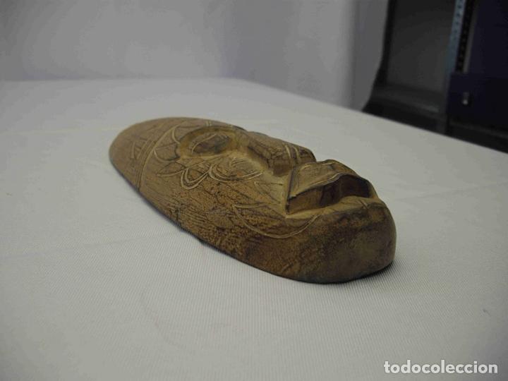 Antig&uuml;edades: MASCARA MADERA MARRON - Foto 2