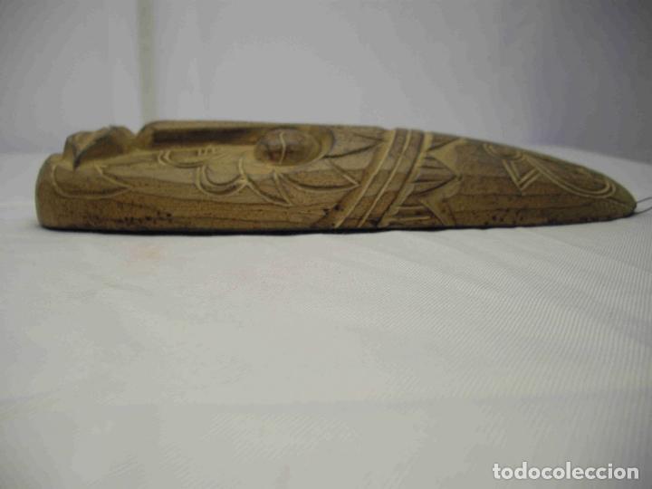 Antig&uuml;edades: MASCARA MADERA MARRON - Foto 3