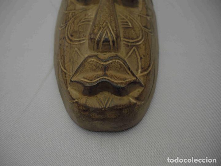 Antig&uuml;edades: MASCARA MADERA MARRON - Foto 4