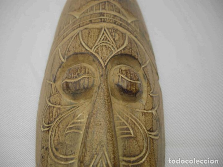 Antig&uuml;edades: MASCARA MADERA MARRON - Foto 5