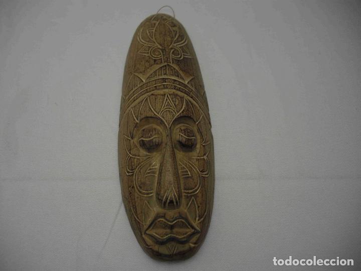Antig&uuml;edades: MASCARA MADERA MARRON - Foto 1