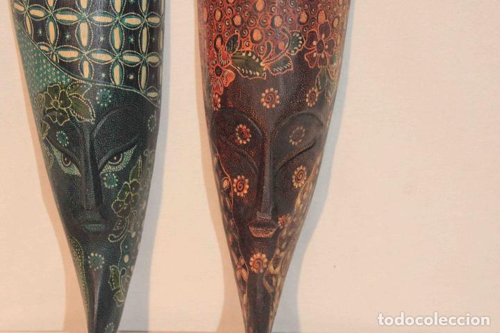 Antig&uuml;edades: PAR MASCARAS DE MADERA &nbsp;&nbsp;&nbsp;&nbsp;&nbsp;&nbsp;&nbsp;&nbsp;&nbsp;&nbsp;&nbsp;&nbsp;&nbsp;&nbsp;&nbsp; - Foto 3