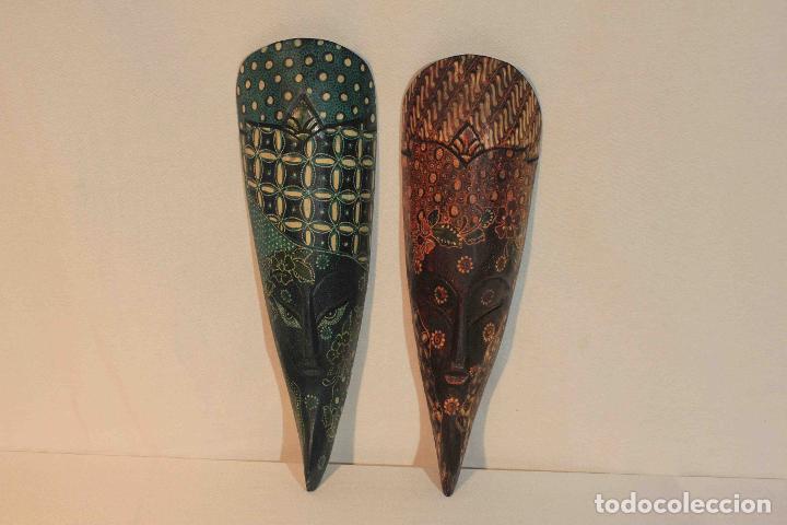 Antig&uuml;edades: PAR MASCARAS DE MADERA &nbsp;&nbsp;&nbsp;&nbsp;&nbsp;&nbsp;&nbsp;&nbsp;&nbsp;&nbsp;&nbsp;&nbsp;&nbsp;&nbsp;&nbsp; - Foto 1