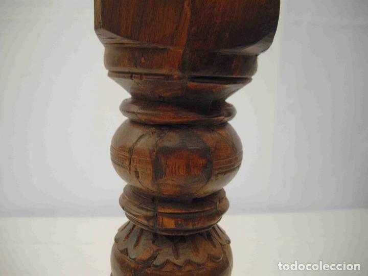 Antig&uuml;edades: COLUMNA PEQUE&Ntilde;A MADERA 48 - Foto 4