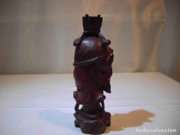 Antig&uuml;edades: FIGURA TALLA MADERA MANDARIN - Foto 3