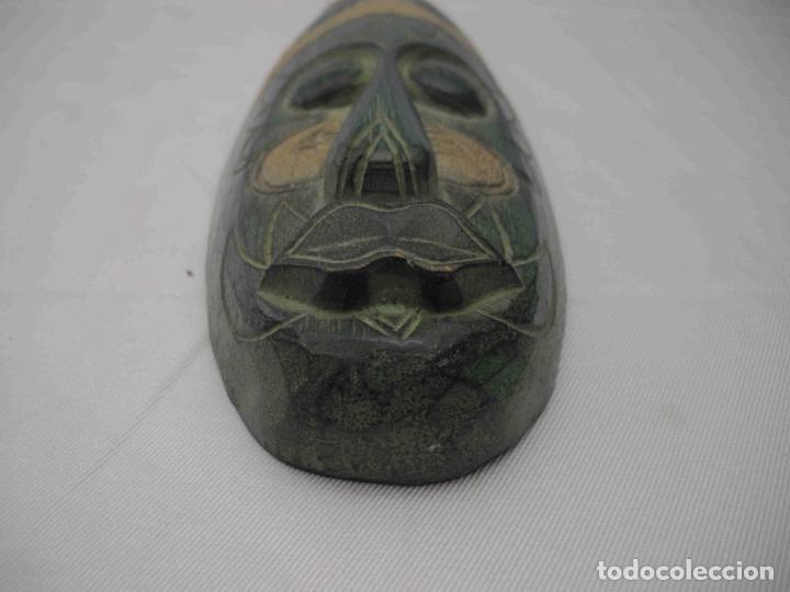 Antig&uuml;edades: MASCARA MADERA VERDE - Foto 2