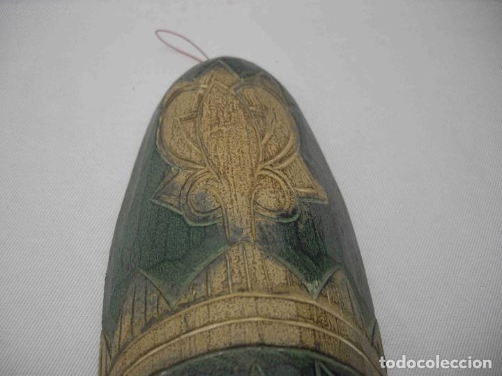 Antig&uuml;edades: MASCARA MADERA VERDE - Foto 5