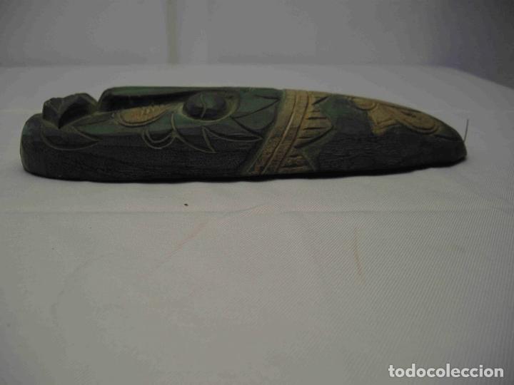Antig&uuml;edades: MASCARA MADERA VERDE - Foto 6
