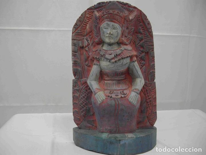 Antig&uuml;edades: TALLA DIOSA EN MADERA - Foto 1