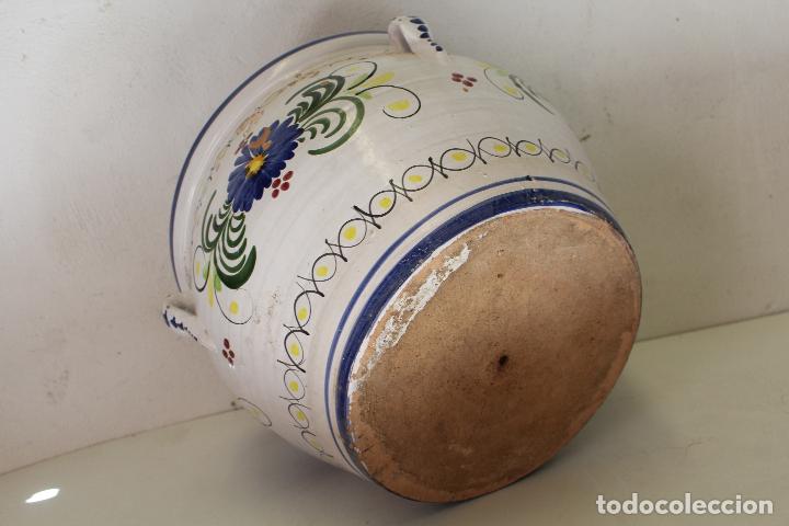 Antig&uuml;edades: macetero maceta esmaltada ceramica - Foto 2